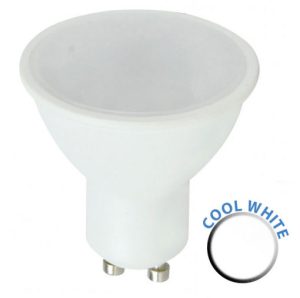Budget 5W SMD LED GU10 Frosted Bulb Cool White 450 Lumen