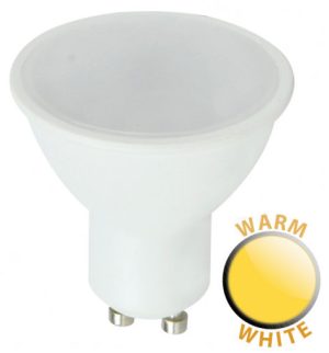 Budget 5W SMD LED GU10 Frosted Bulb Warm White 450 Lumen