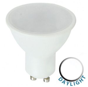 Budget 5W SMD LED GU10 Frosted Bulb Daylight White 450 Lumen