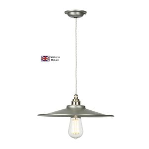 Buxton 1 light kitchen ceiling pendant in satin chrome lit