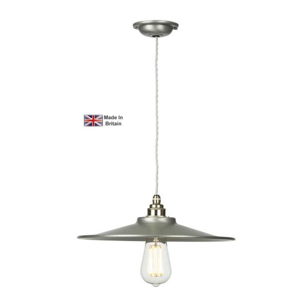 Buxton 1 light kitchen ceiling pendant in satin chrome lit