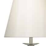 Dar Bybliss 1 Light Table Lamp Satin Chrome Cream Shade