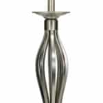 Dar Bybliss 1 Light Table Lamp Satin Chrome Cream Shade