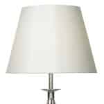 Dar Bybliss 1 Light Floor Lamp Satin Chrome Cream Shade