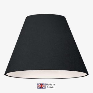 Clip on 15cm diameter chandelier or wall light shade in black