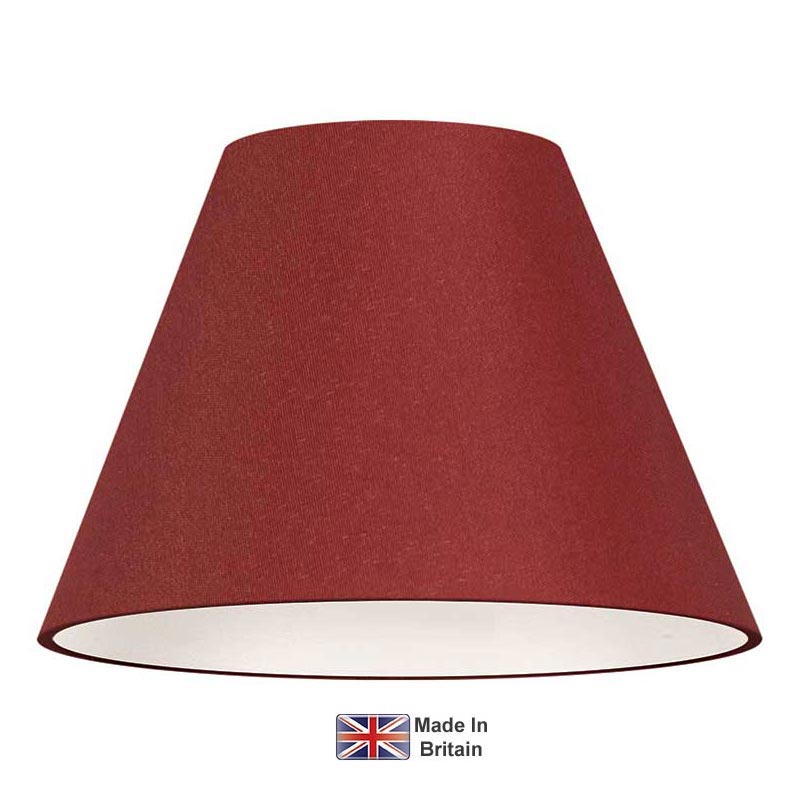 Clip On Chandelier / Wall Light Shade 15cm Red White Inner