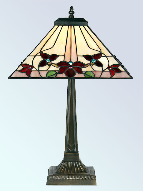 Camillo Medium Square 355mm Tiffany Table Lamp