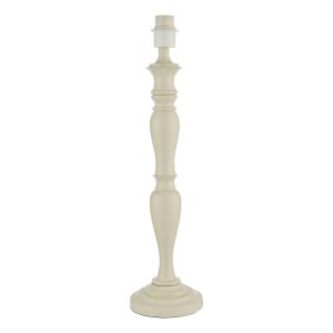 Dar Caycee 1 light wooden table lamp base only in cream on white background