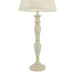Dar Caycee 1 Light Wooden Table Lamp Cream Ivory Shade