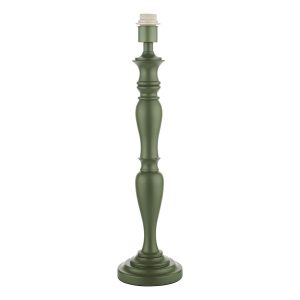 Dar Caycee 1 light wooden table lamp base only in green on white background