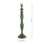 Dar Caycee 1 Light Wooden Table Lamp Base Only Green