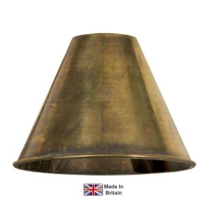 optional 13cm spun solid brass coolie shade for the Eton wall light shown in light antique