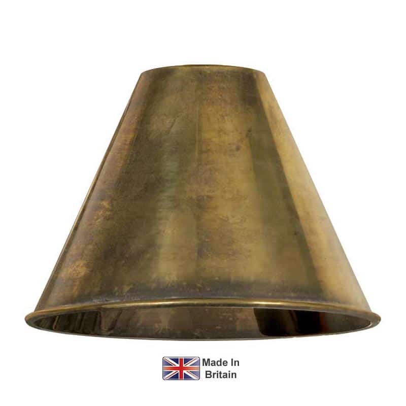 Optional 13cm Spun Solid Brass Coolie Shade Eton Wall Light