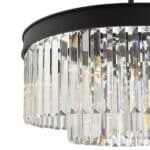 Dar Celeus 6 Light Crystal Chandelier Anthracite 60cm Dia