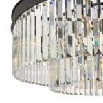 Dar Celeus 8 Light Crystal Chandelier Anthracite 80cm Dia