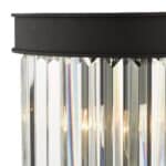 Dar Celeus 2 Lamp Crystal Wall Light Anthracite Elegant