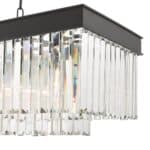 Dar Celeus 6 Light Island Crystal Chandelier Anthracite