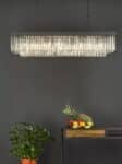 Dar Celeus 6 Light Island Crystal Chandelier Anthracite