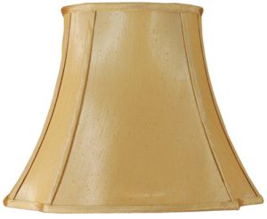 Champagne oval cut corner faux silk lamp shade