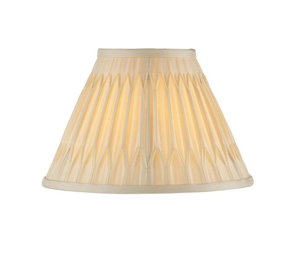 Chatsworth pinch pleat tapered 10 inch ivory silk table lamp shade main image