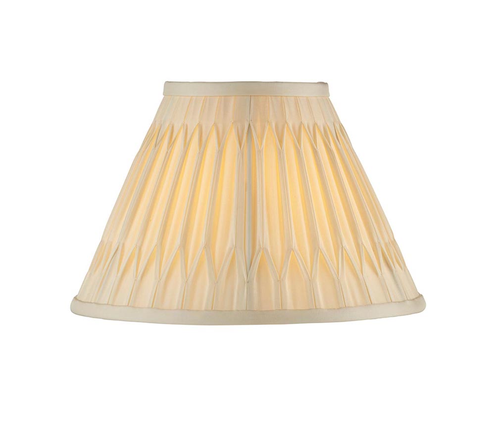 Chatsworth Pinch Pleat Tapered 10″ Ivory Silk Small Table Lamp Shade