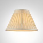 Chatsworth Pinch Pleat Tapered 10" Ivory Silk Small Table Lamp Shade