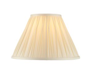 Chatsworth pinch pleat tapered 12 inch ivory silk table lamp shade main image
