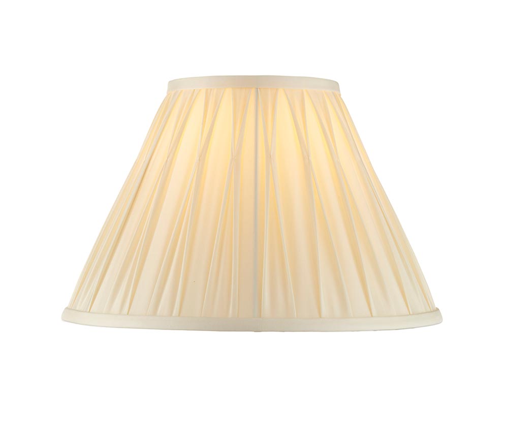 Chatsworth Pinch Pleat Tapered 12″ Ivory Silk Table / Ceiling Lamp Shade