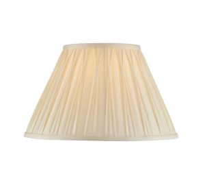 Chatsworth pinch pleat tapered 14 inch ivory silk table lamp shade main image