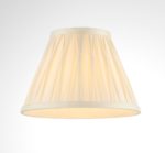 Chatsworth Pinch Pleat Tapered 8" Ivory Silk Table / Wall Lamp Shade