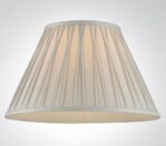 Chatsworth Pinch Pleat Tapered 14″ Silver Silk Table / Ceiling Lamp Shade