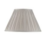 Chatsworth Pinch Pleat Tapered 14″ Silver Silk Table / Ceiling Lamp Shade