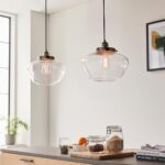 Timeless Polished Nickel Single Pendant Ceiling Light Clear Glass Shade