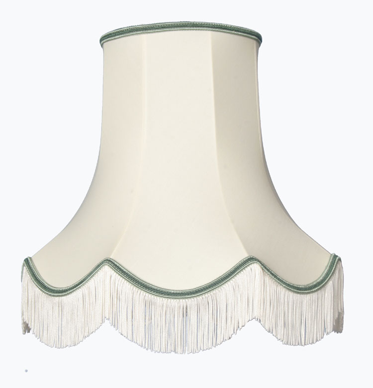 Classic Scallop Cream And Wine 6in Clip on Lampshade