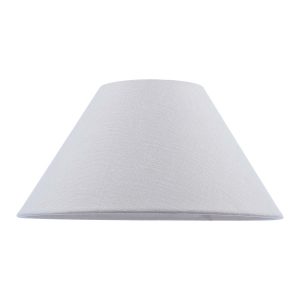 Cleo 40cm coolie shade in natural linen for table lamps, on white background unlit