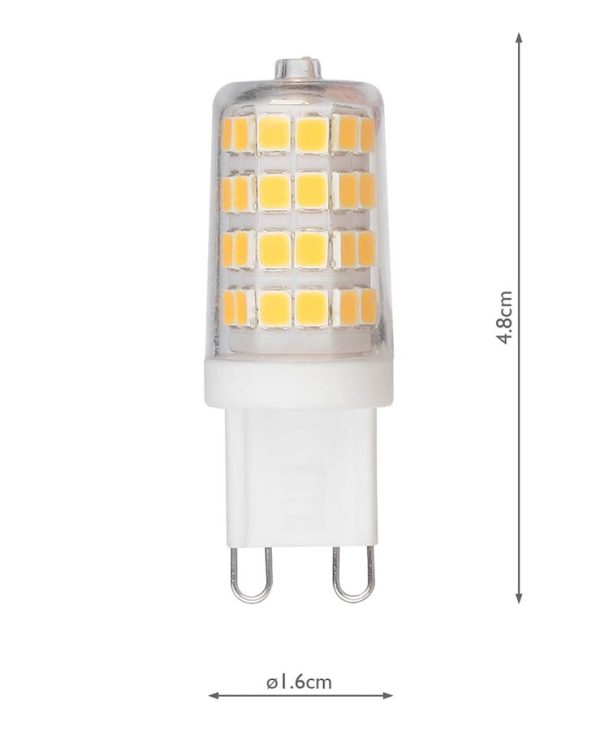 10 Pack Clear 4w G9 Capsule Light Bulb 5000k Cool White 350 Lumen