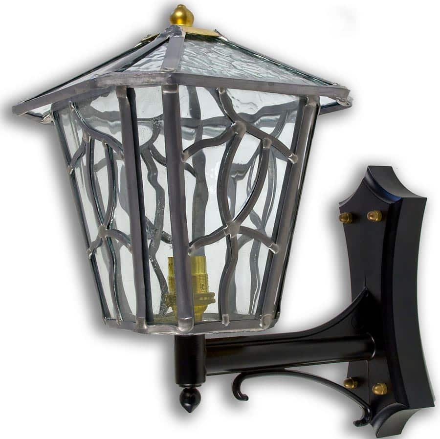 Cottingham Clear Leaded Glass Upward Outdoor Wall Lantern