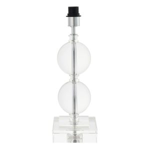 Classic 1 light crystal glass 2 sphere table lamp base only as supplied
