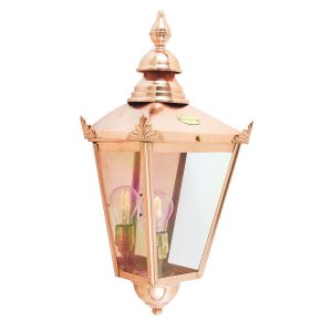 Norlys Chelsea 1 light pure copper flush outdoor wall lantern, main image on white background.