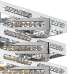 Dar Cube 3 Light Dual Mount Ceiling Pendant Chrome