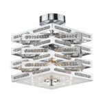 Dar Cube 3 Light Dual Mount Ceiling Pendant Chrome
