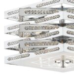 Dar Cube 5 Light Dual Mount Ceiling Pendant Chrome