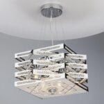 Dar Cube 5 Light Dual Mount Ceiling Pendant Chrome
