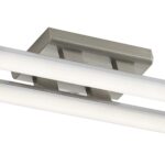 Dar Cuisine Fluorescent Style 40w LED Kitchen Light Satin Chrome