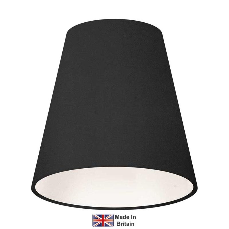 Tall Clip On Wall Light Shade 15cm Black Outer White Inner