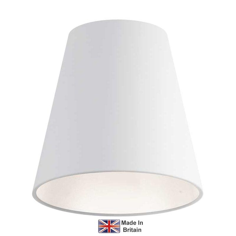 Tall Clip On Wall Light Shade 15cm White Outer White Inner