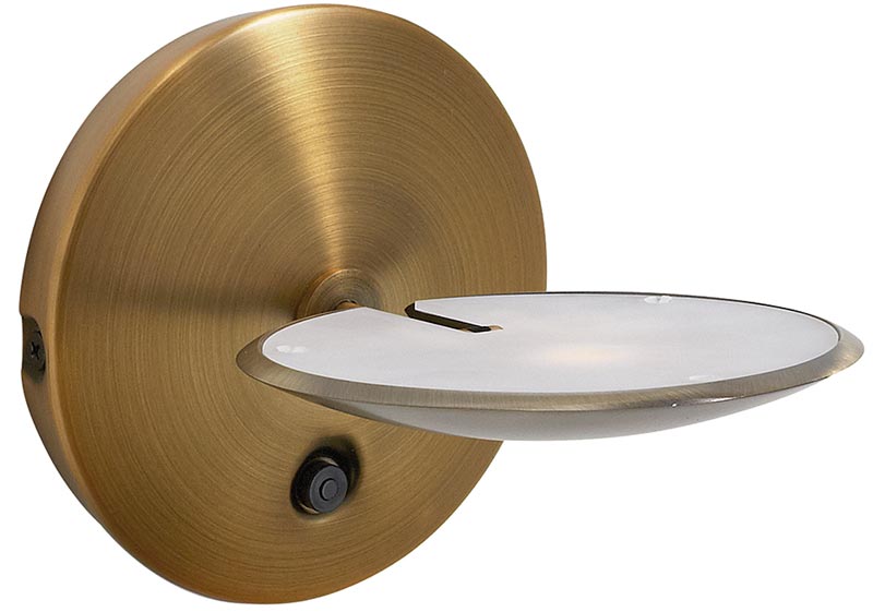 Dar Oundle Touch Dimmer LED Wall Light Bronze OUN0763