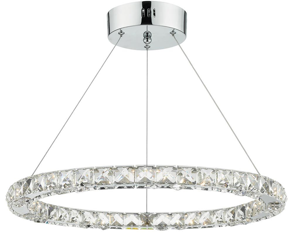 Dar Roma Dimmable Led Single Crystal Pendant Polished Chrome - Single Light Crystal Pendant Chandelier Dar Roma Dimmable Led Single Crystal Pendant Polished Chrome - Single Light Crystal Pendant Chandelier