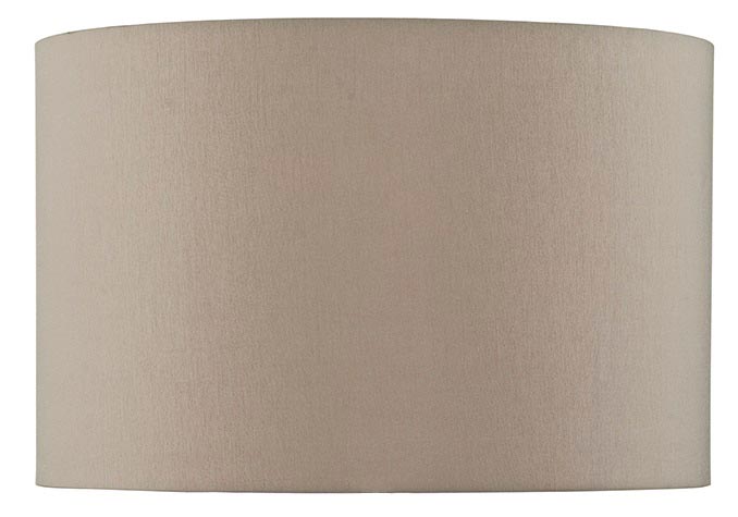 Taupe Faux Silk 39cm Drum Medium Table, Taupe Table Lamp Shades
