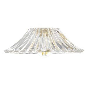 Dar flared ribbed clear glass ceiling pendant lamp shade main image